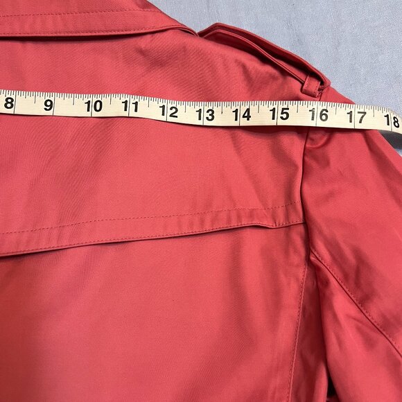 NWOT Talbots Women's Trench Coat Button Dark Pink Belted Size 10 - Picture 13 of 15
